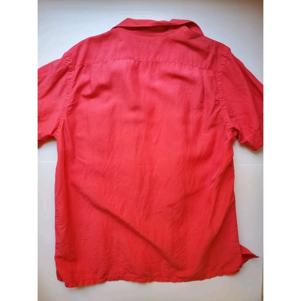 Ralph Lauren Mens Linen Shirt Pink Short Sleeve Button Down Large Spring Summer - Picture 5 of 5